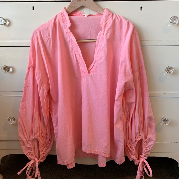 Lou & Grey Bright Pink Poet Blouse - Picture 3 of 6
